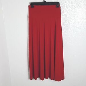 Shley Blue Red Maxi-Skirt, Size Medium